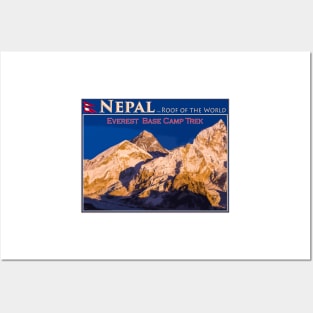 Nepal - Everest sunset Posters and Art